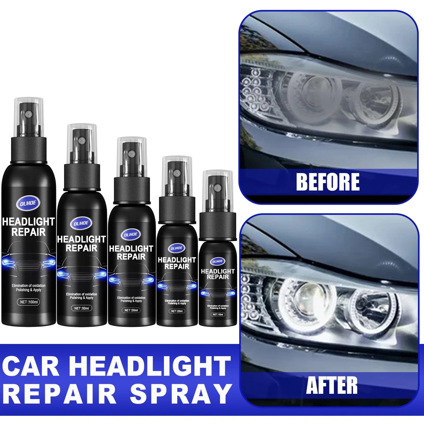 Car Headlight Restoration Polishing Kits