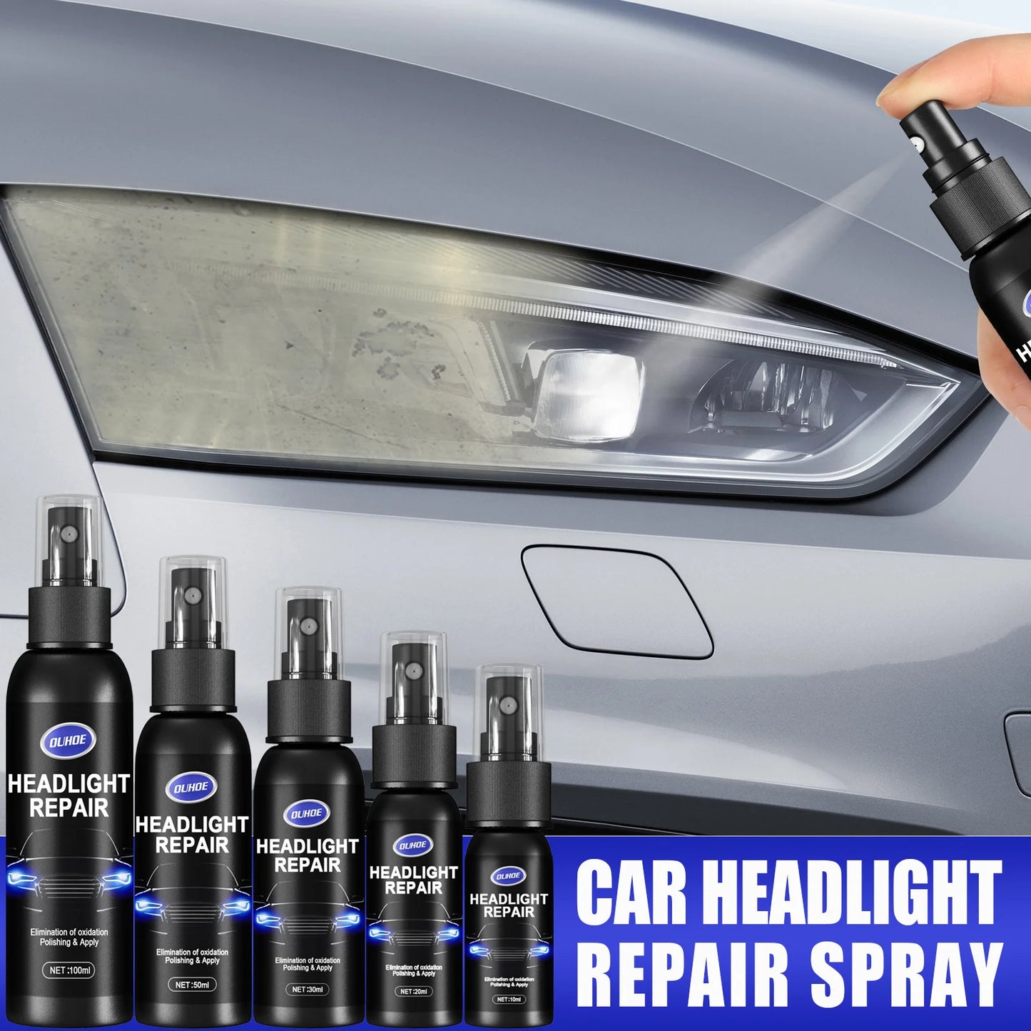 Car Headlight Restoration Polishing Kits